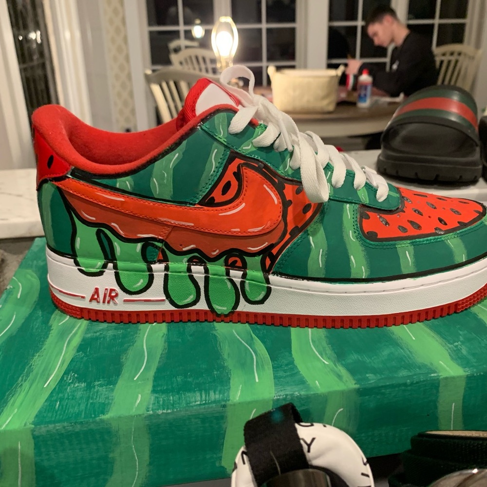 Custom Air Force 1 watermelon men’s size 10.5 - Picture 7 of 8